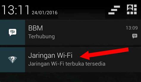Notifikasi Jaringan Wi-Fi Terbuka